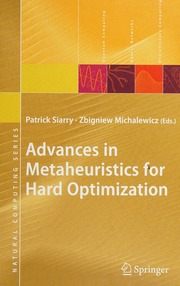 Advances In Metaheuristics For Hard Optimization 1 Edition Siarry