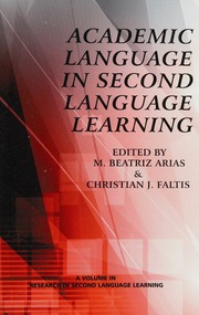 Academic Language In Second Language Learning Faltis Christian