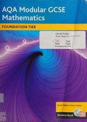 Aqa Modular Gcse Mathematics Foundation Tier Student Book Senior