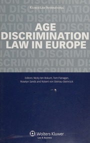 Age Discrimination Law In Europe Bokum Nicky Ten Bartelings