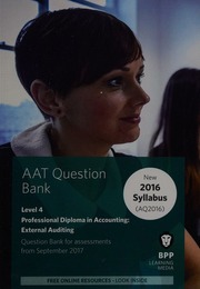 Aat Professional Diploma In Accounting For Assessments From September 2017 Level 4 External Auditing Bpp Learning Media Firm