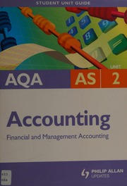 Aqa As Accounting Unit 2 Harrison Ian