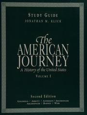 The American Journey A History Of The United States Study Guide 2 Signed Edition Goldfield