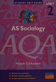 As Sociology Aqa Unit 2 Module 2 Education Jones Emma Jones