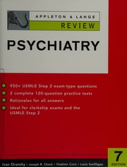 Appleton Lange Review Of Psychiatry 7th Ed Edited By Ivan Oransky Et Al Oransky