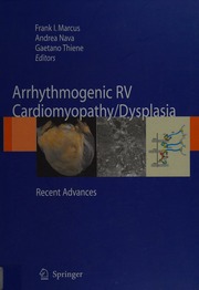 Arrhythmogenic Rv Cardiomyopathydysplasia Recent Advances 1 Edition Marcus