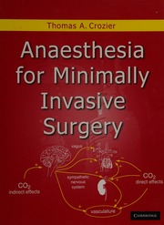 Anaesthesia For Minimally Invasive Surgery Crozier Thomas Allen
