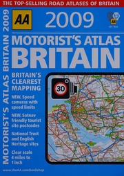 Aa 2009 Motorists Atlas Britain Automobile Association Great Britain