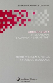Arbitrability International Comparative Perspectives Mistelis