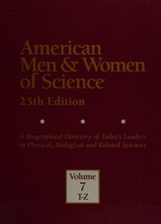 American Men Women Of Science A Biographical Directory Of Todays Leaders In Physical Biological And Related Sciences 25th Ed Nemeh