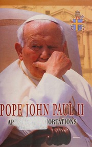 Apostolic Exhortations Catholic Church Popes 19782005 John Paul Ii