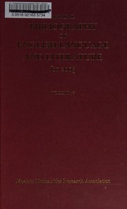 Annual Bibliography Of English Language And Literature For 2003 Vol 78 Unknown