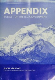 Appendix Budget Of The Us Government Fiscal Year 2017 United States Office Of Management And Budget