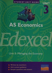 As Economics Unit 3 Managing The Economy Brewer Quintin