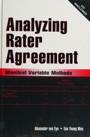 Analyzing Rater Agreement Manifest Variable Methods 1 Edition Eye
