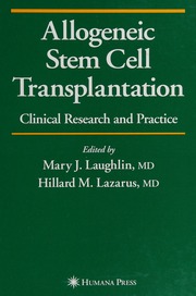 Allogeneic Stem Cell Transplantation Clinical Research And Practice Laughlin