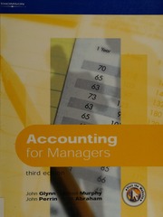Accounting For Managers 3rd Ed Glynn John J Glynn John J Accounting For Managers