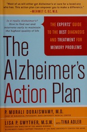 The Alzheimers Action Plan The Experts Guide To The Best Diagnosis And Treatment For Memory Problems Doraiswamy