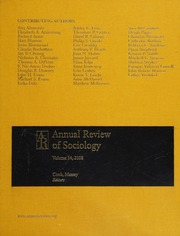 Annual Review Of Sociology Volume 34 2008 Cook Karen S Massey