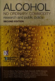 Alcohol No Ordinary Commodity Research And Public Policy Second Edition Thomas Babor