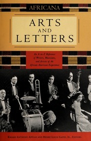 Africana Arts And Letters An Atoz Reference Of Writers Musicians And Artists Of The African American Experience None None
