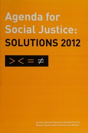 Agenda For Social Justice Solutions 2012 Gleen W Muschert