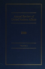 Annual Review Of United Nations Affairs 2000 Dias Ayesha Robinson