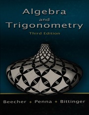 Algebra And Trigonometry 3rd Ed Beecher Judith A Penna Judith A Bittinger