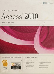 Access 2010 Advanced Certblaster Data Axzo Press