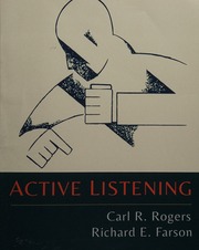 Active Listening Rogers Carl R Farson Richard Evans