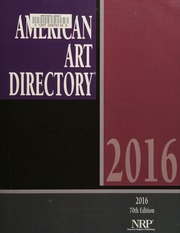 American Art Directory 2016 70th Edition National Register Publishing Company New Providence