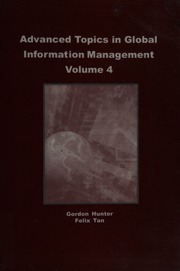 Advanced Topics In Global Information Management Volume 4 Hunter