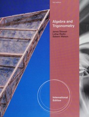 Algebra And Trigonometry Stewart James 1941 Redlin L Watson