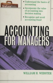 Accounting For Managers Webster William H Cpa