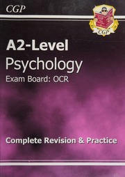 A2level Psychology Complete Revision And Practice Exam Board Ocr Parsons