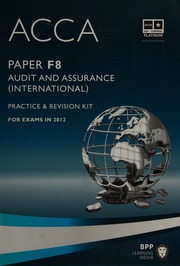 Acca For Exams In 2012 Paper F8 Audit And Assurance International Bpp Learning Media Firm