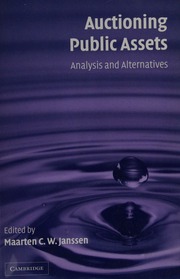 Auctioning Public Assets Analysis And Alternatives Janssen