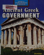 Ancient Greek Government First Edition Bensinger Henry