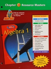 Algebra 1 Chapter 11 Resource Masters Glencoemcgrawhill
