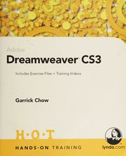 Adobe Dreamweaver Cs3 Includes Exercise Files And Demo Movies Chow
