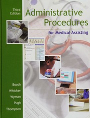 Administrative Procedures For Medical Assisting 3 Edition Booth