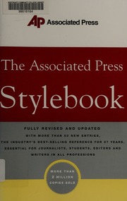 The Associated Press Stylebook And Briefing On Media Law 39th Ed Goldstein