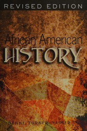 African American History An Introduction Rev Ed Turnersadler