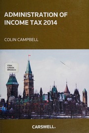 Administration Of Income Tax 2014 Campbell Colin