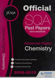 Advanced Higher Chemistry 20092013 Scottish Qualifications Authority
