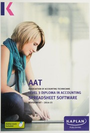 Aat Association Of Accounting Technicians 201314 Level 3 Diploma In Accounting Spreadsheet Software Unknown