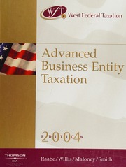 Advanced Business Entity Taxation Raabe William A