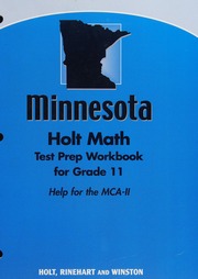 Algebra 2 Grade 11 Test Preparation Workbook Holt Algebra 2 Minnesota Holt Mcdougal