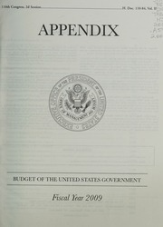 Appendix Budget Of The United States Government Unknown