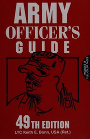 Army Officers Guide 49th Edition Bonn Keith E